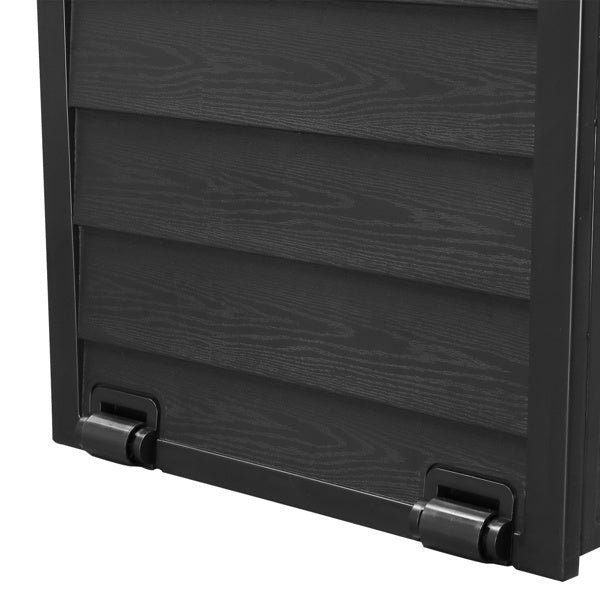 280L Outdoor Storage Box with Wheels – Black, Weather-Resistant