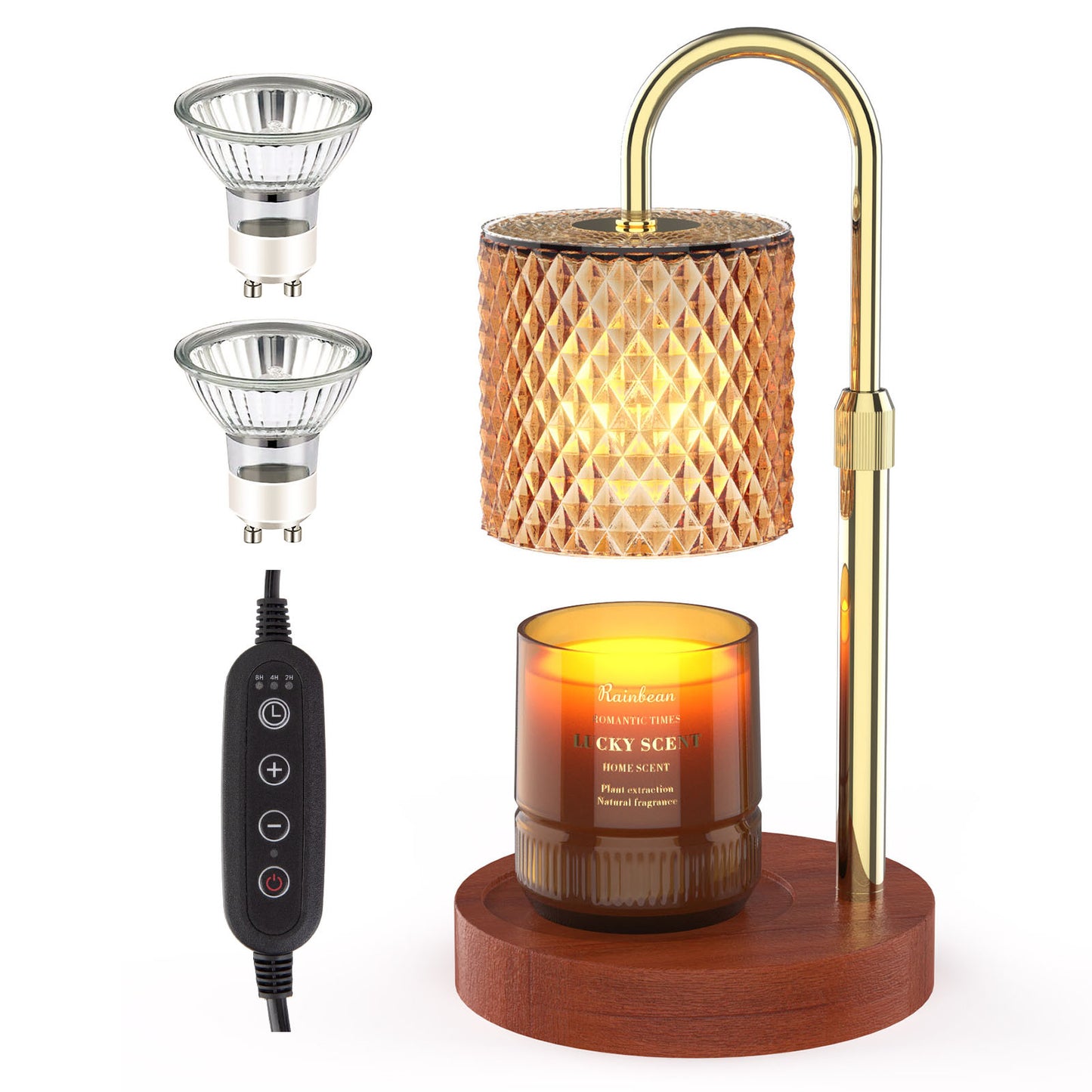 Candle Warmer Lamp Dimmable With Timer, Height Adjustable Set