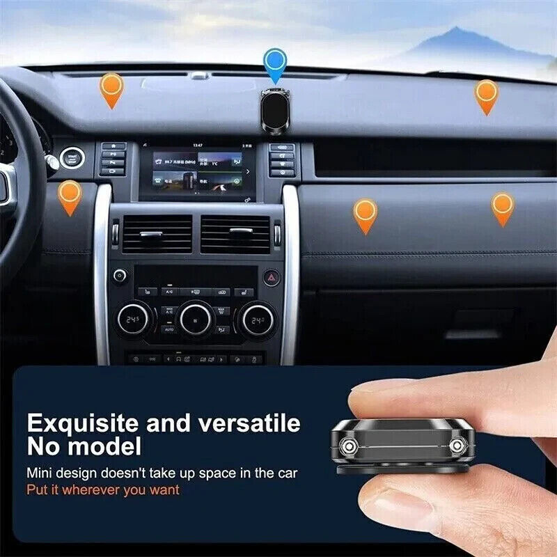 Stainless Steel Rotatable Magnetic Car Phone Holder Mount