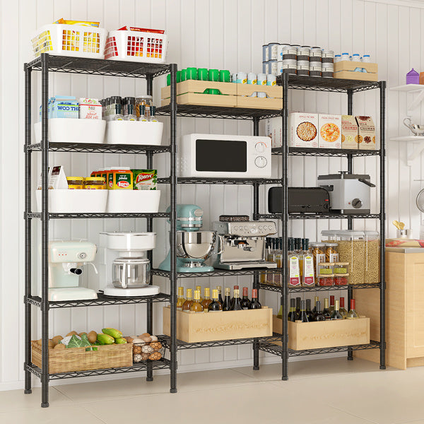 Carbon Steel 5-Tier Adjustable Display Rack – Heavy-Duty Iron Shelving
