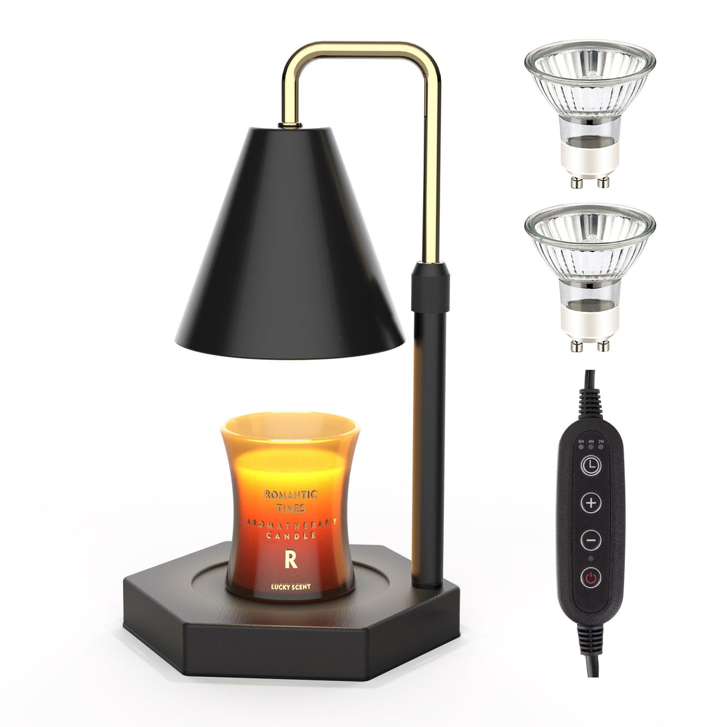 Candle Warmer Lamp Dimmable With Timer, Height Adjustable Set