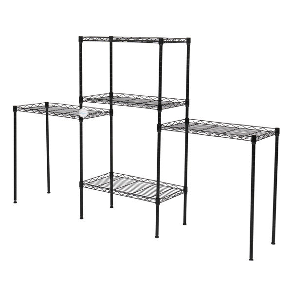 Adjustable Carbon Steel Storage Rack – 5-Tier Freestanding Shelf