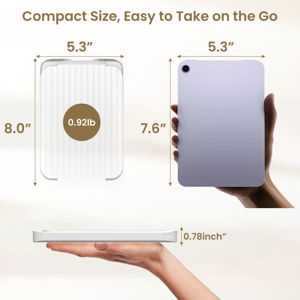 Rechargeable Travel Makeup Mirror with LED Lights & 5X Magnification