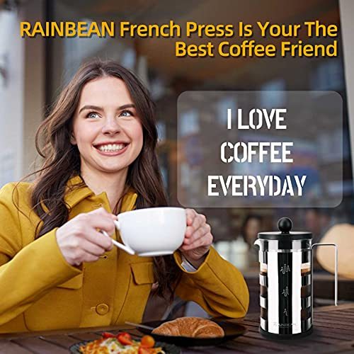 Stainless Steel French Press & Froth Milk Press Set