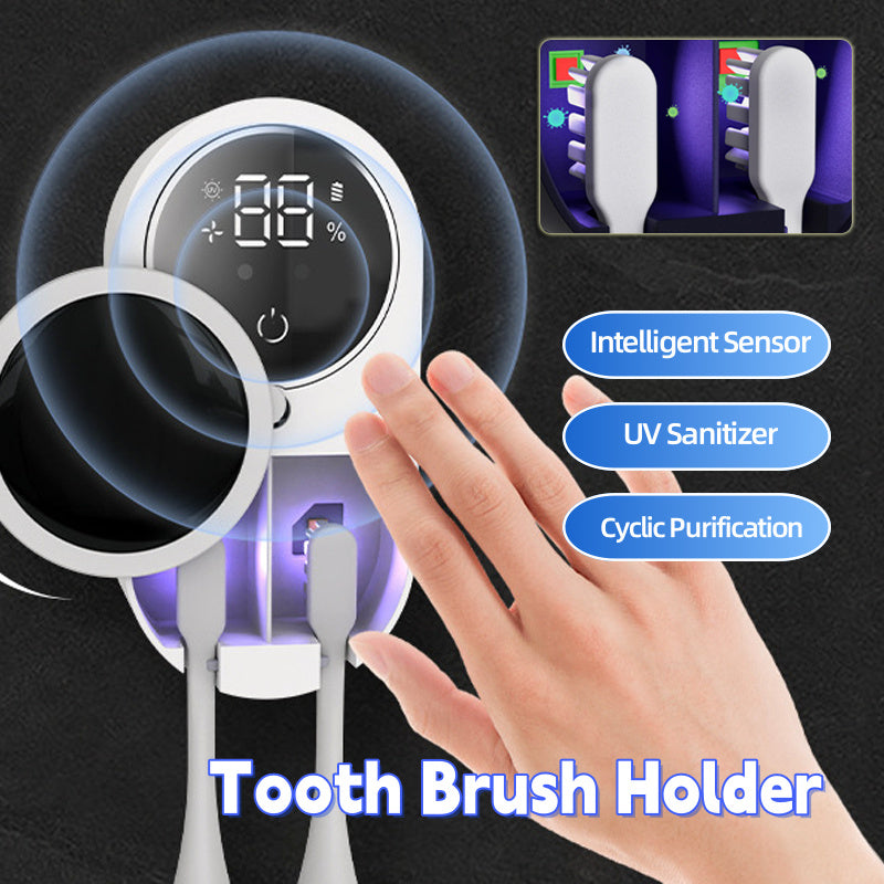 UV Sterilization Hand-wave Open Toothbrush Holder