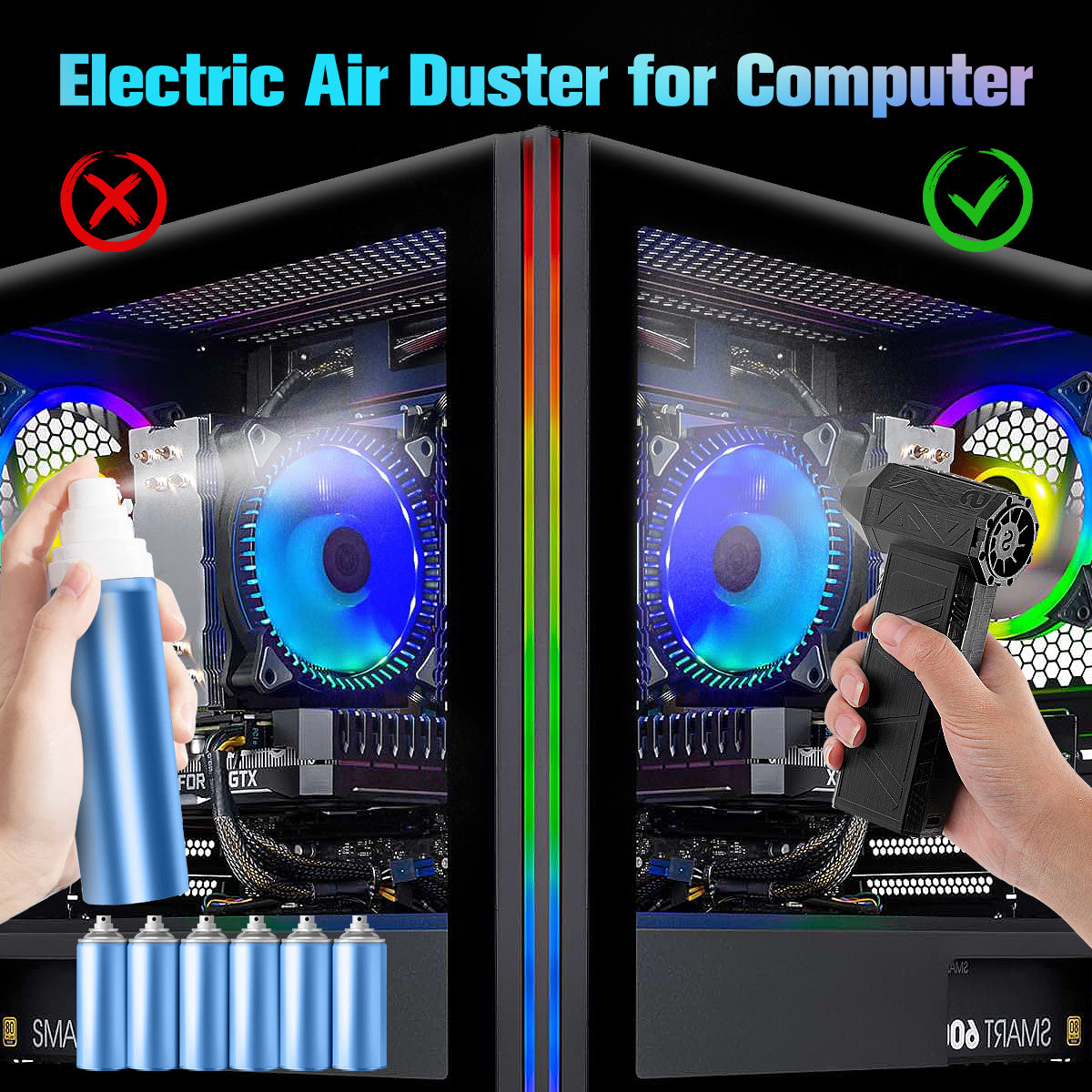 High Power Portable Electric Jet Air Blower Duster with 8000mAh Battery 130,000 RPM