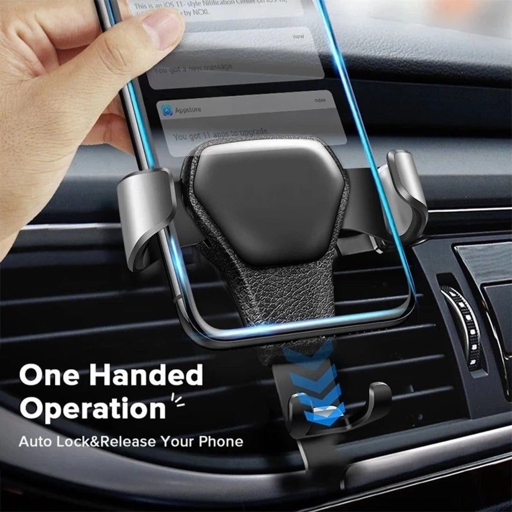 Aluminum Car Air Vent Universal Gravity Phone Holder