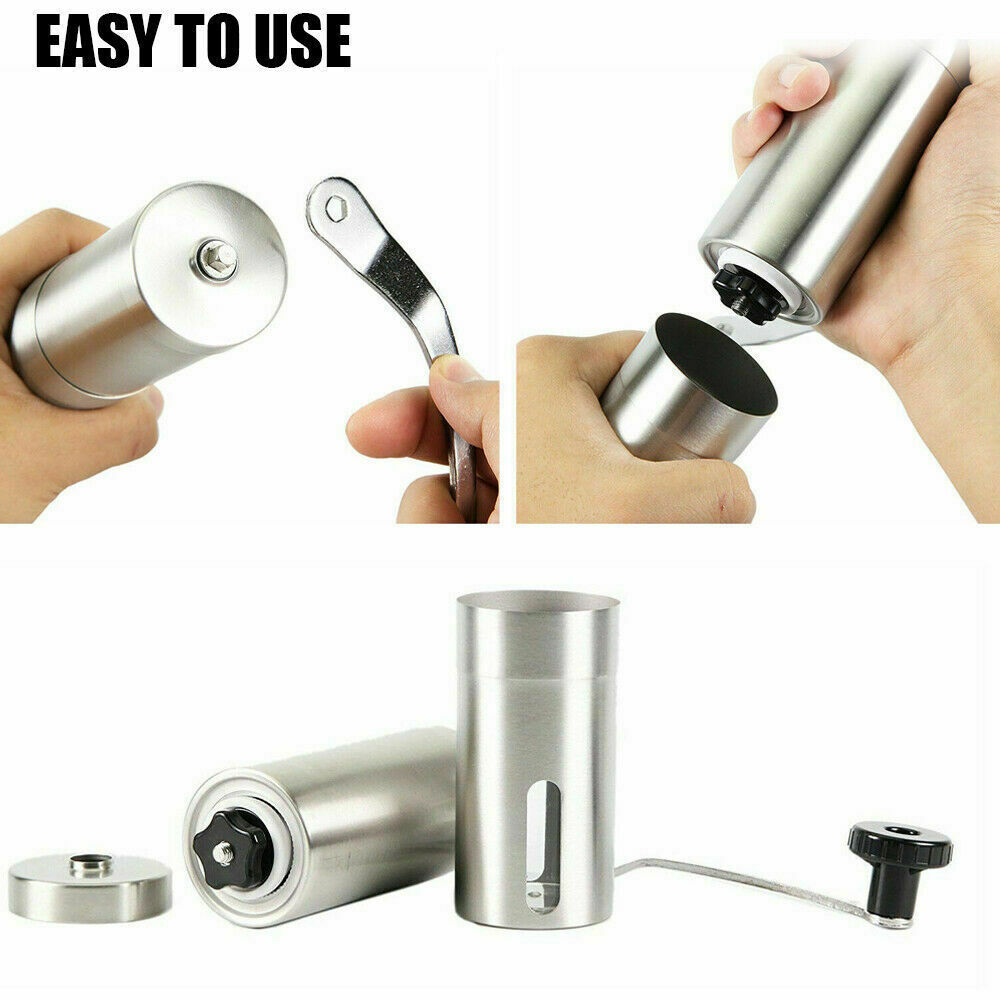 Stainless Steel Crank Coffee Beans/Spices Burr Grinder