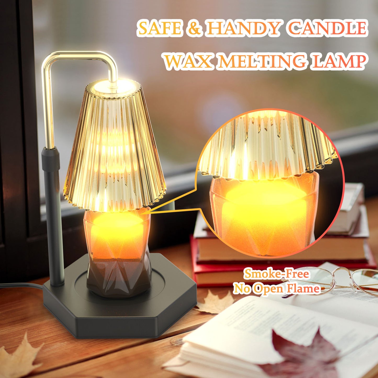 Candle Warmer Lamp Dimmable With Timer, Height Adjustable Set