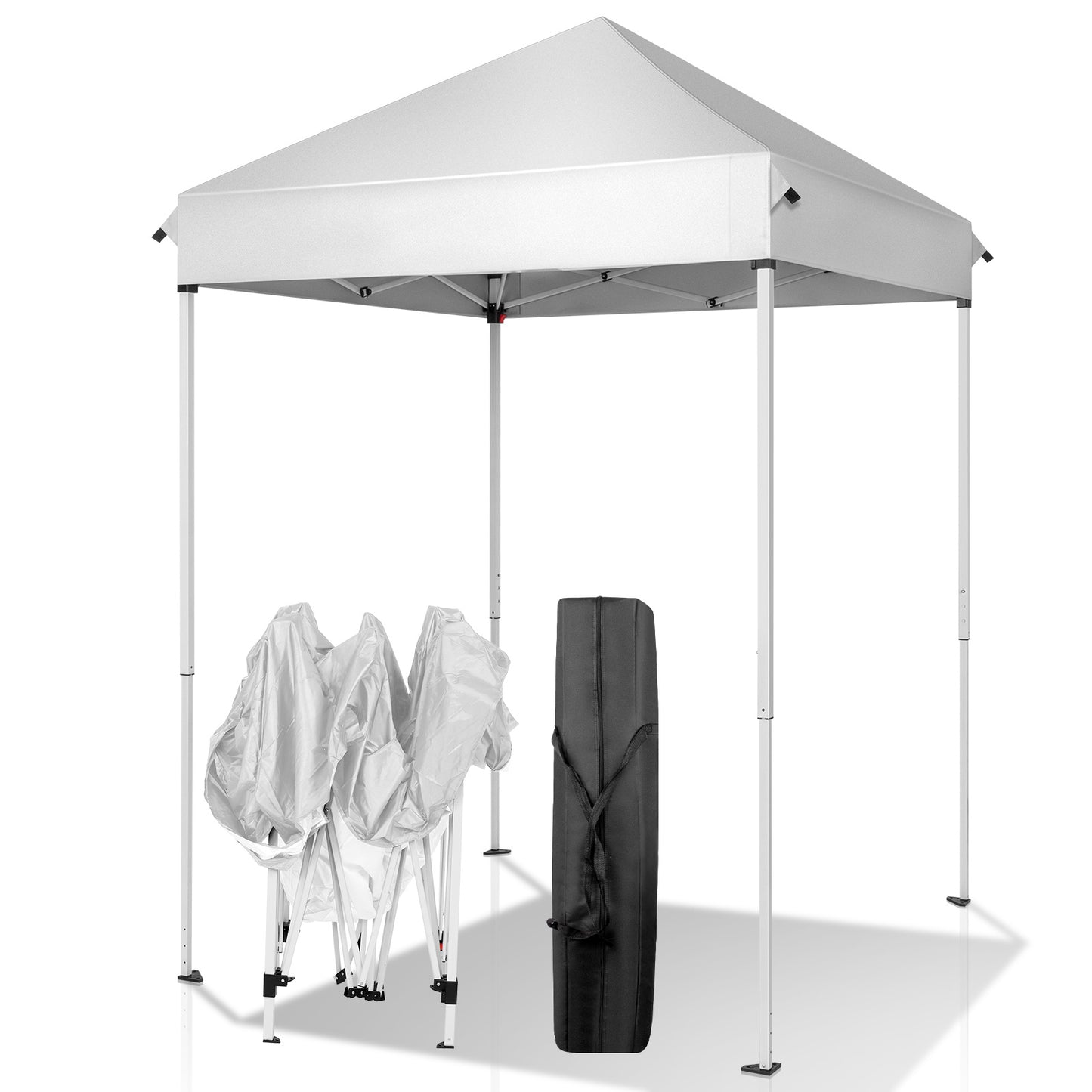 5x5ft Outdoor Awning – White, UV-Resistant & Waterproof Canopy