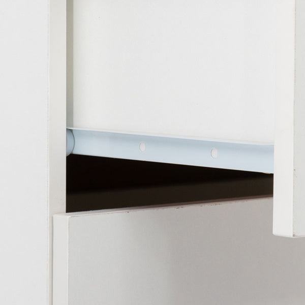 4-Drawer Storage Cabinet – White Minimalist Design