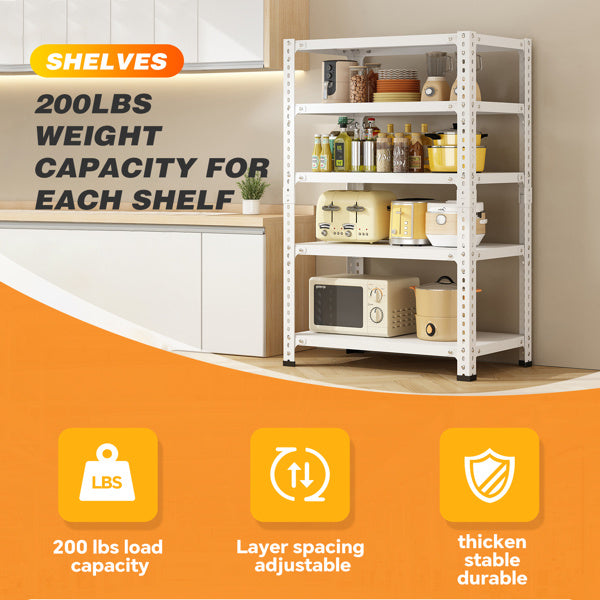 5-Tier Adjustable Metal Storage Rack – Heavy-Duty Shelving