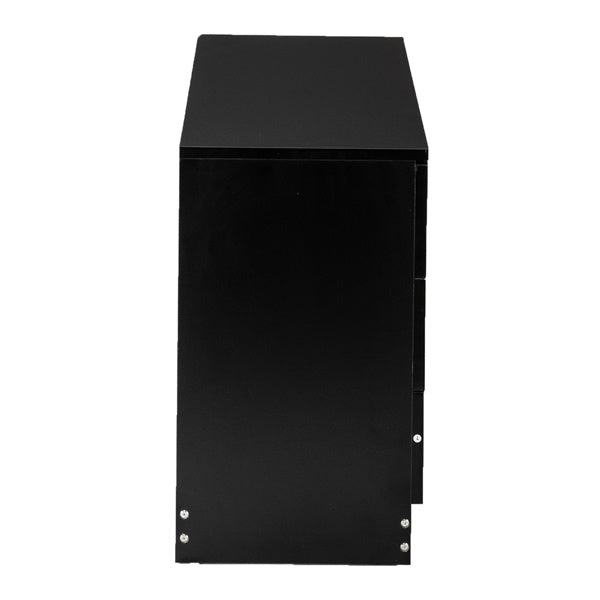 3-Drawer Bedside Storage Table – Black Minimalist Design