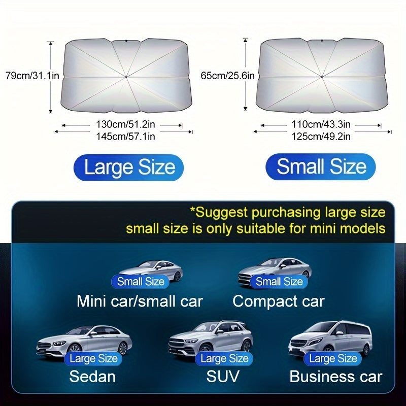 UV Protection Car Windshield Sunshade Umbrella
