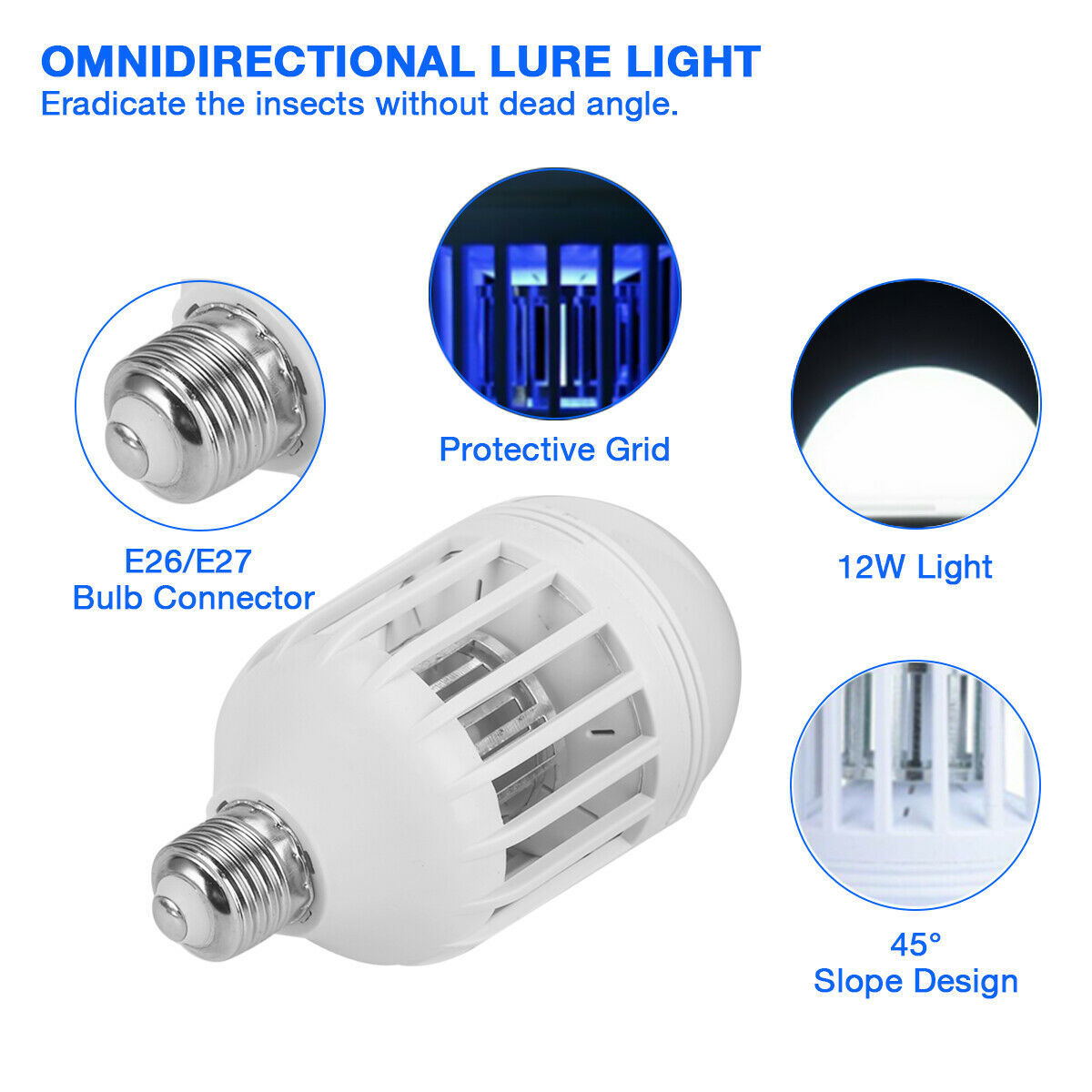 Mosquito/Fly/Bug Zap UV Light Bulb Trap Killer