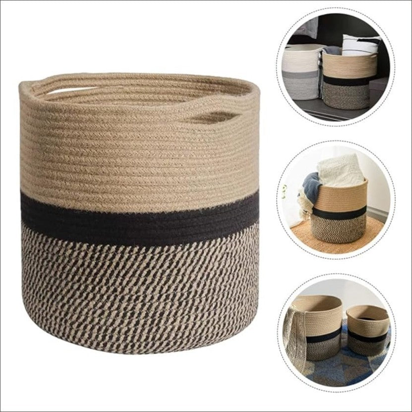 Multi-use Cotton Rope Woven Basket