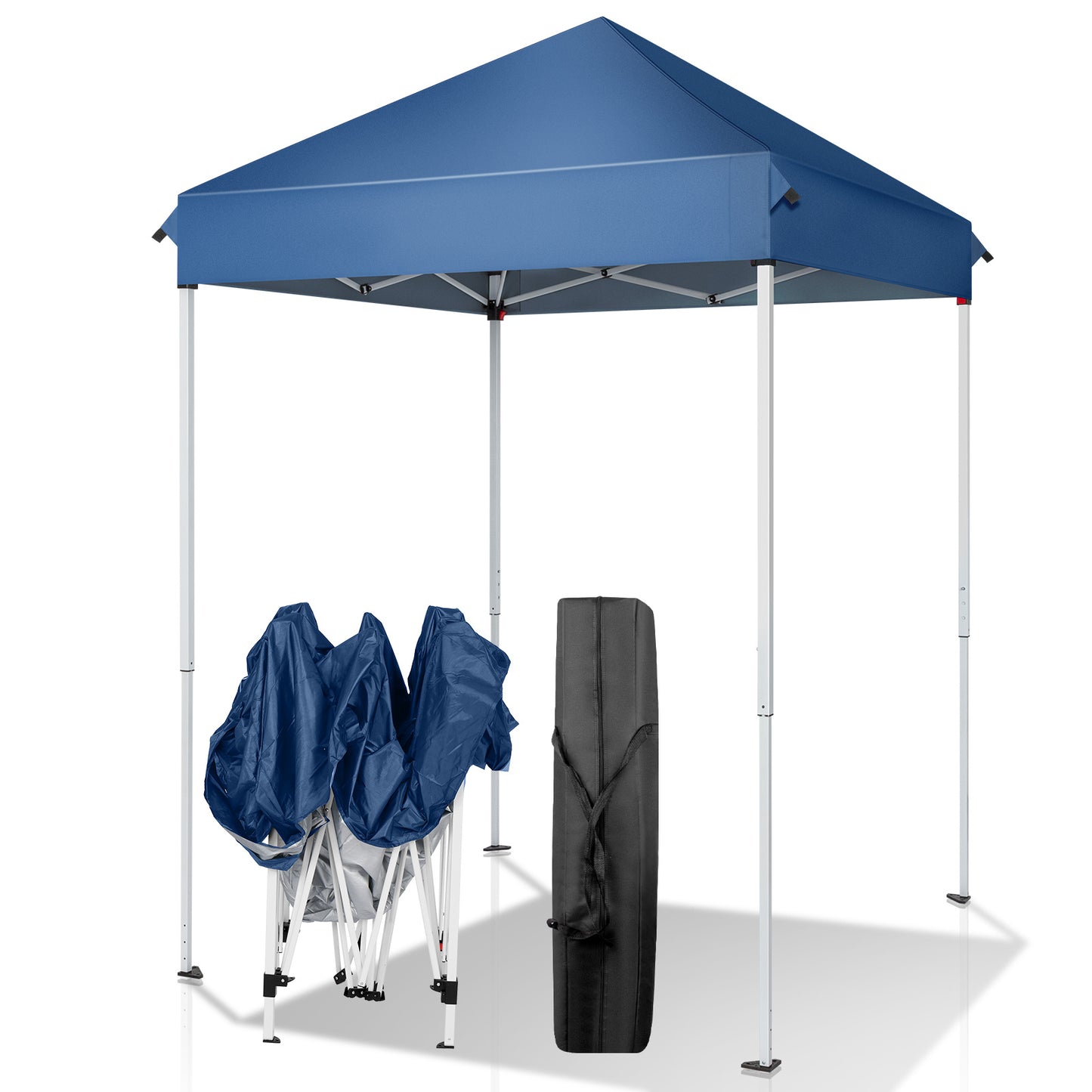 5x5ft Foldable Outdoor Awning – Blue, UV-Resistant & Waterproof Canopy
