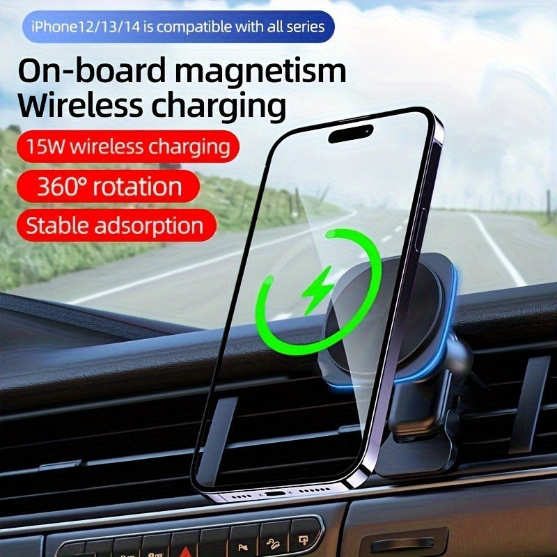 15W Wireless Car Charger – Magnetic Air Vent Mount