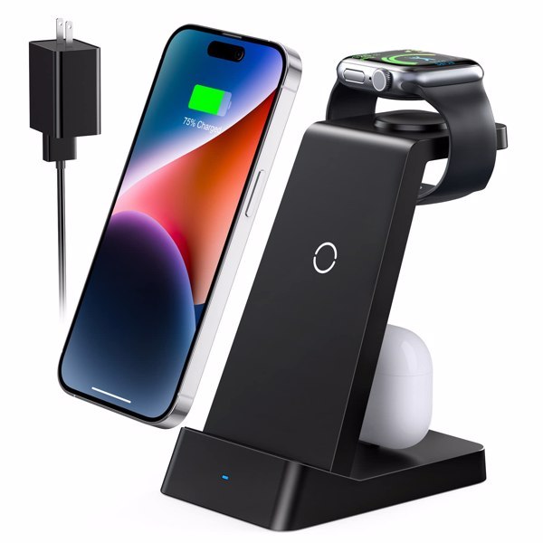 3-in-1 Wireless Charging Station – Fast 18W Charger for Apple & Android