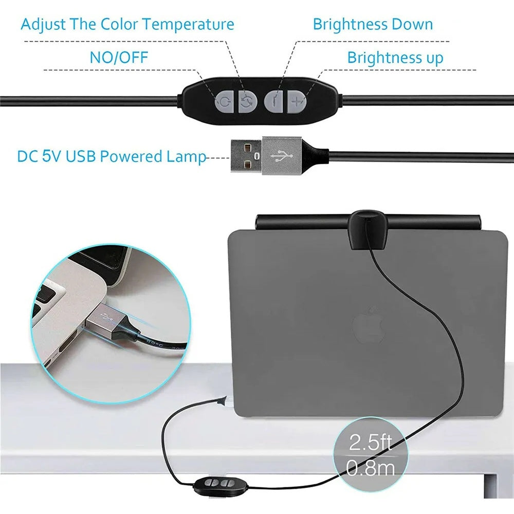 Adjustable Computer Monitor LED Light Bar USB