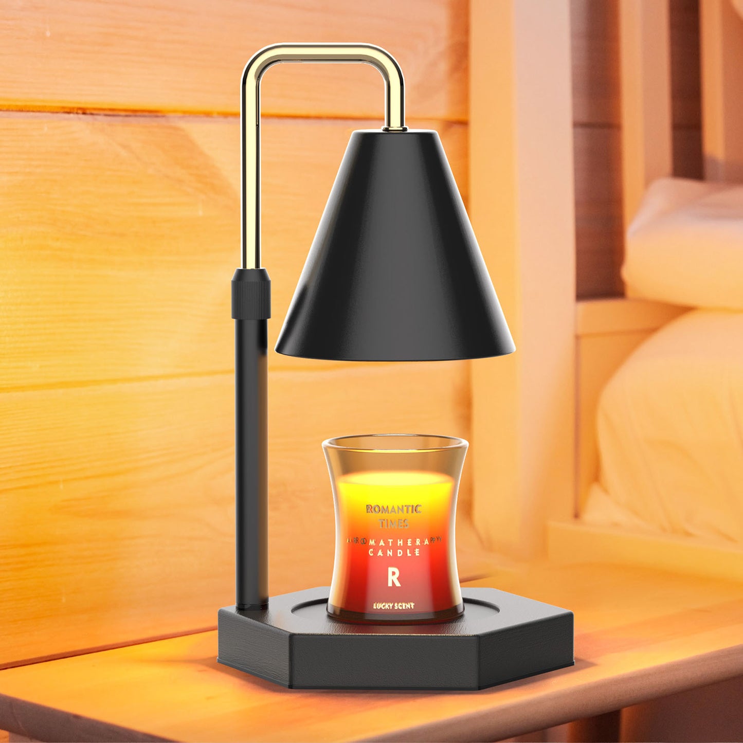 Candle Warmer Lamp Dimmable With Timer, Height Adjustable Set