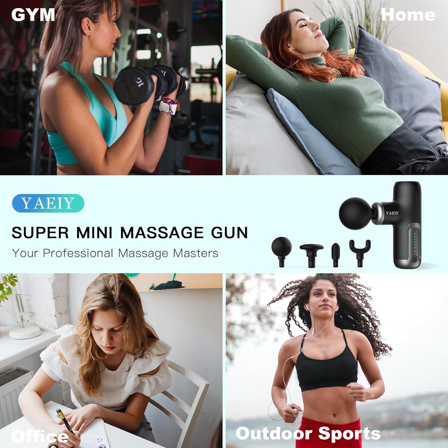 Quiet Mini Powerful Massage Gun Set