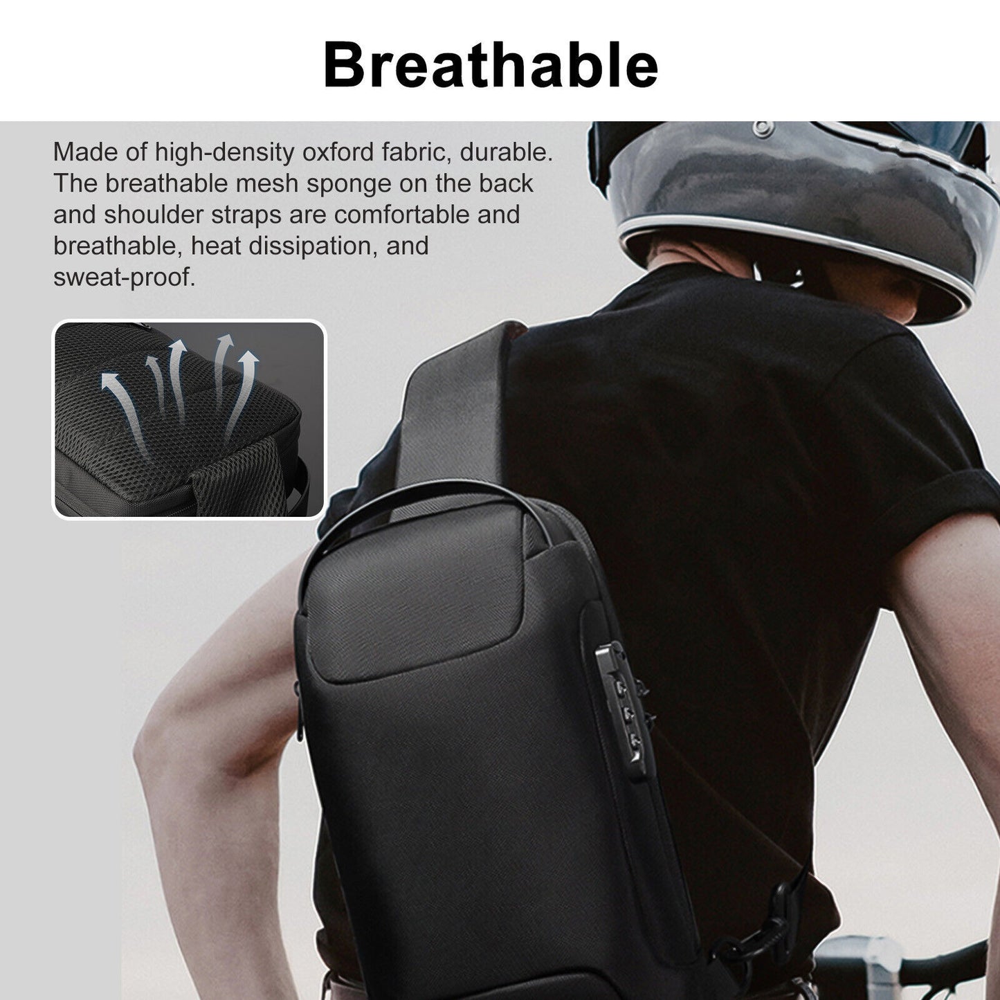 Anti-theft Waterproof Crossbody Bag USB Charger Port