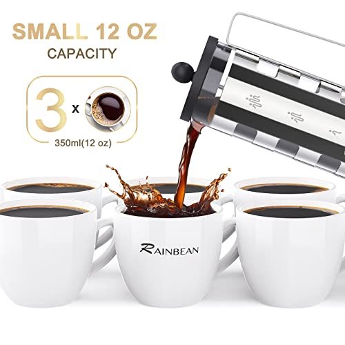 Stainless Steel French Press & Froth Milk Press Set