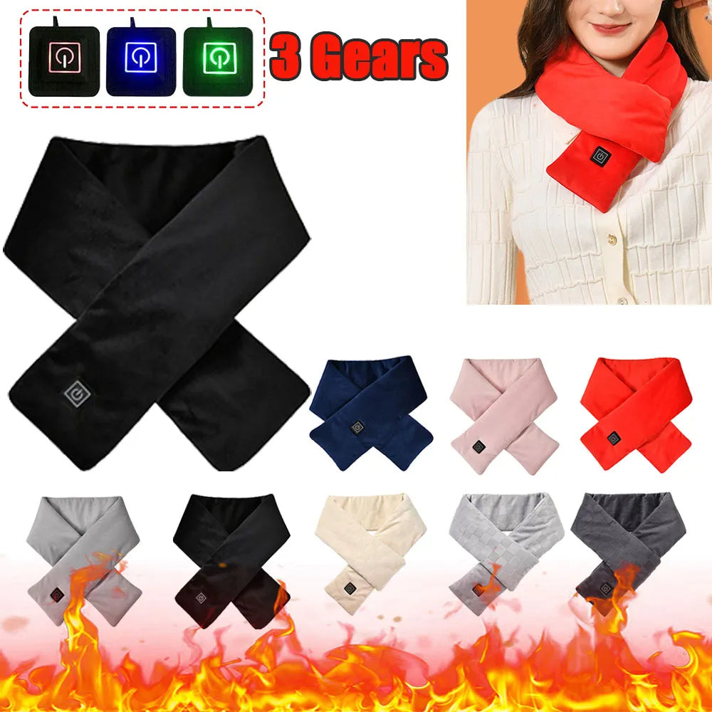 Electric Heating Scarf 3 Temp Modes USB