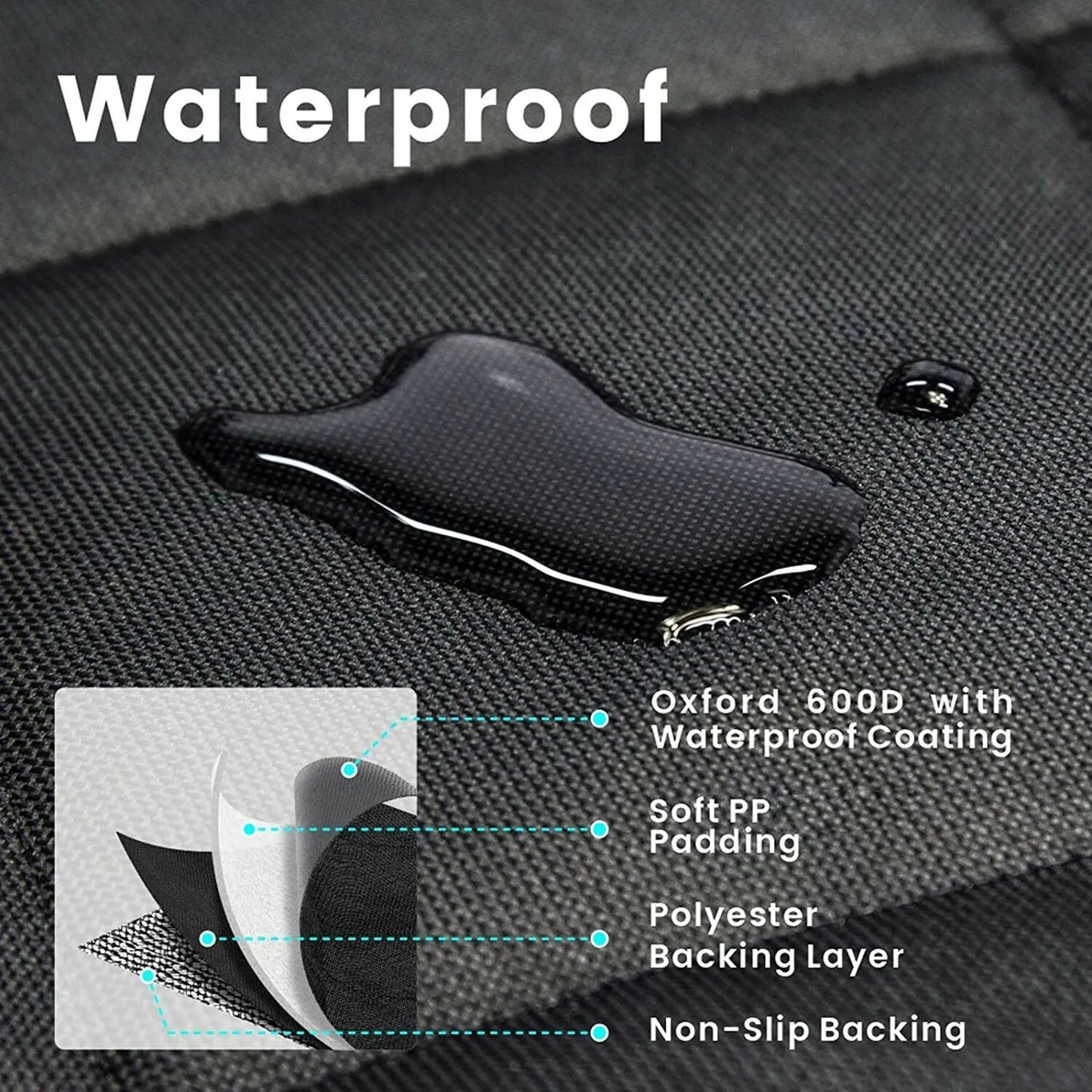 Waterproof Durable Rear Car Travel Pet Dog Seat Cover