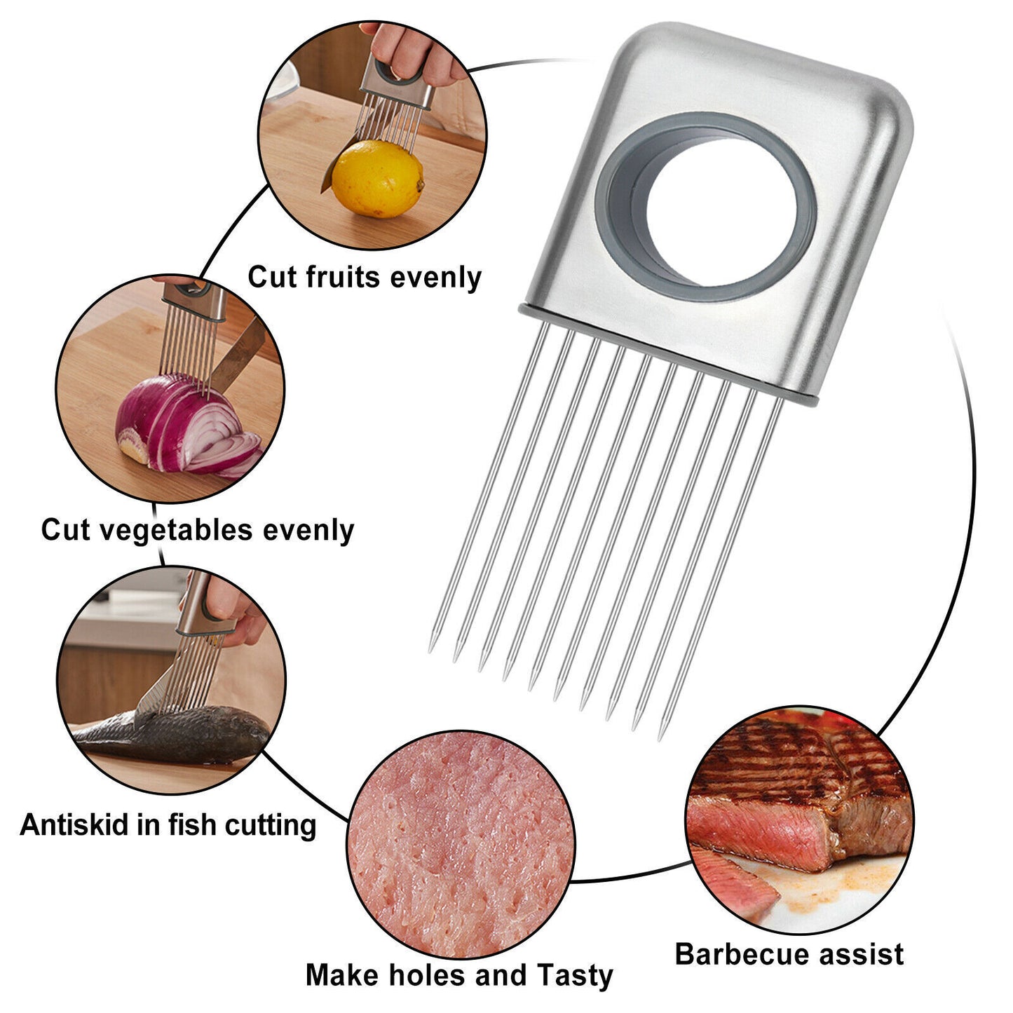 Stainless Steel Food Cutting Holder