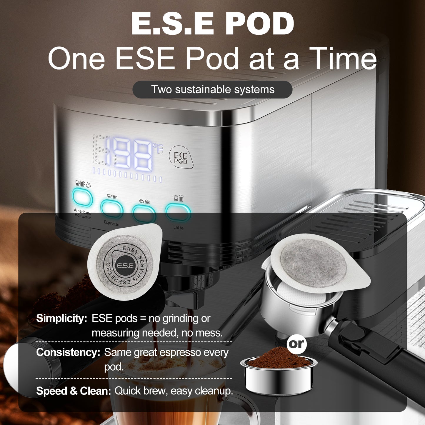20 Bar Espresso Machine Filter & Double Frother Set