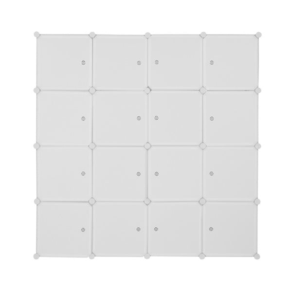4-Tier 16-Cube Modular Wardrobe – Stackable DIY Closet Organizer