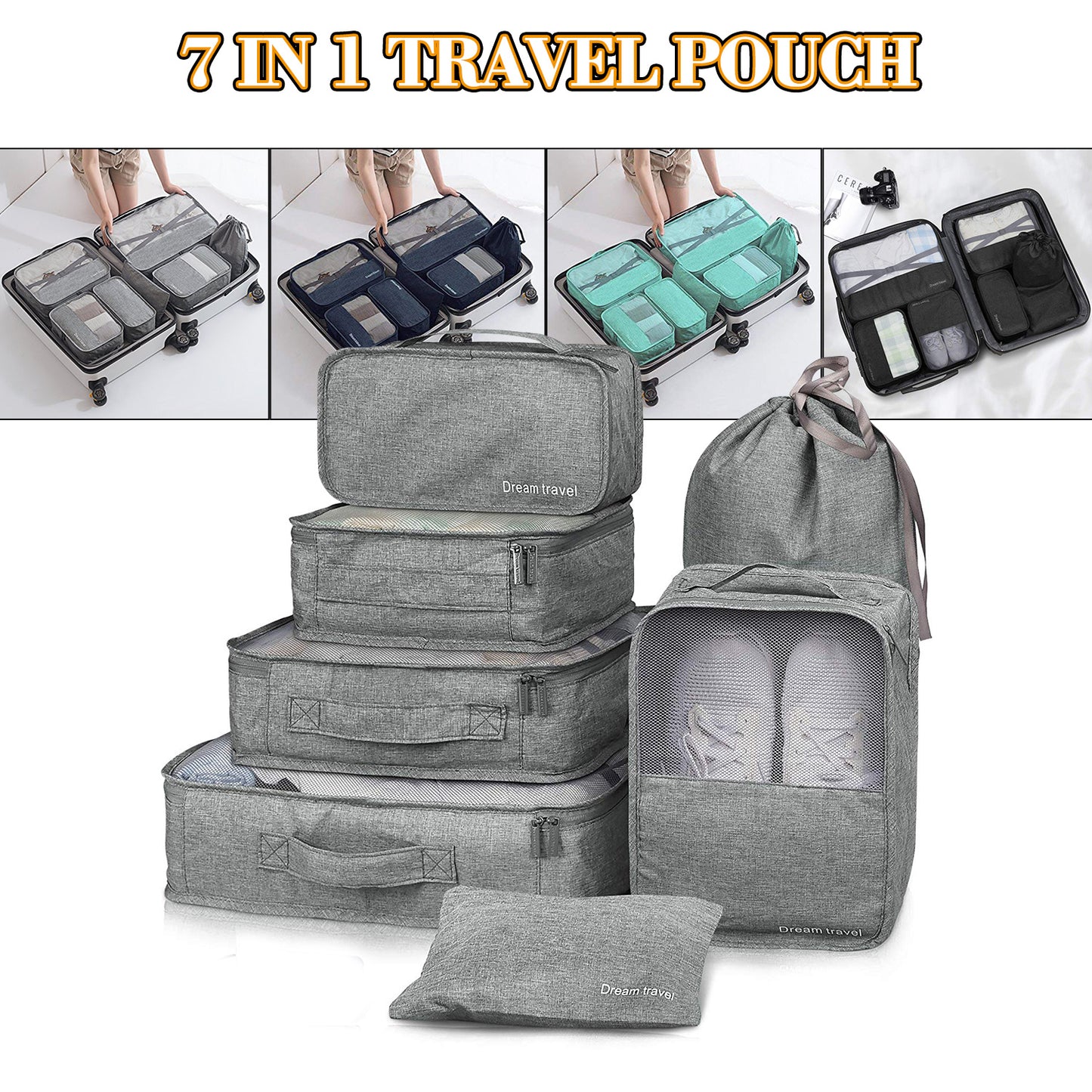 7pcs Packing Organizer Compression Bags Set