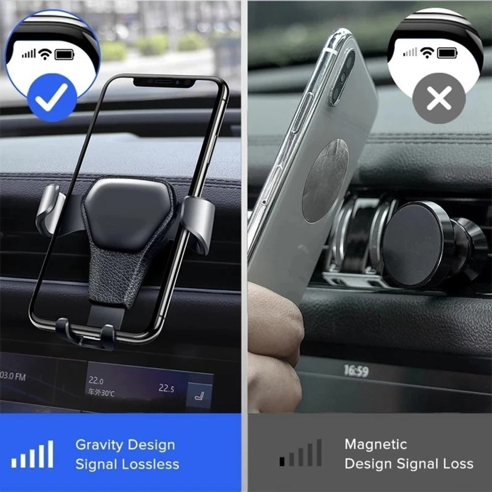 Aluminum Car Air Vent Universal Gravity Phone Holder