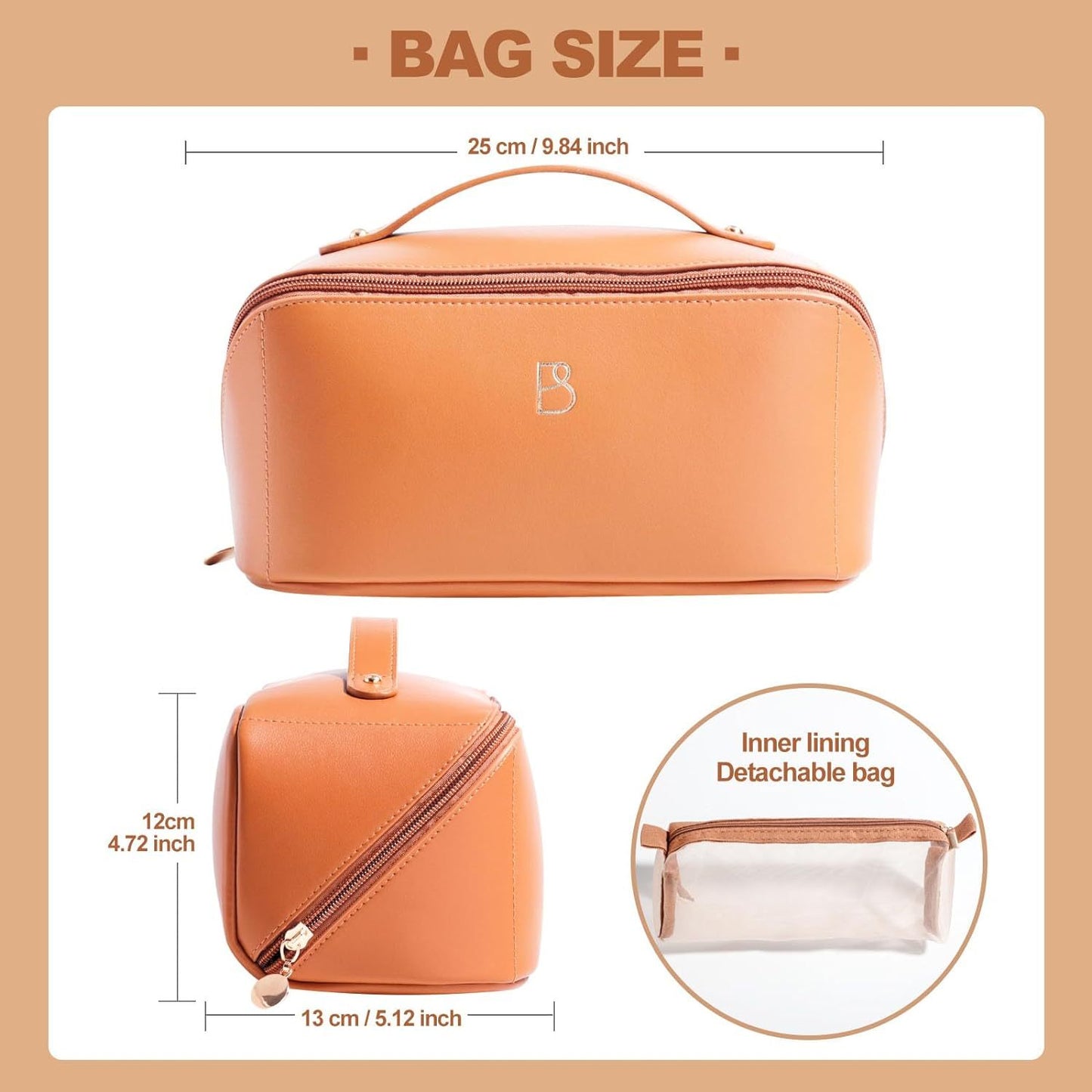 Large Makeup Toiletry Double Inner Outer Bags