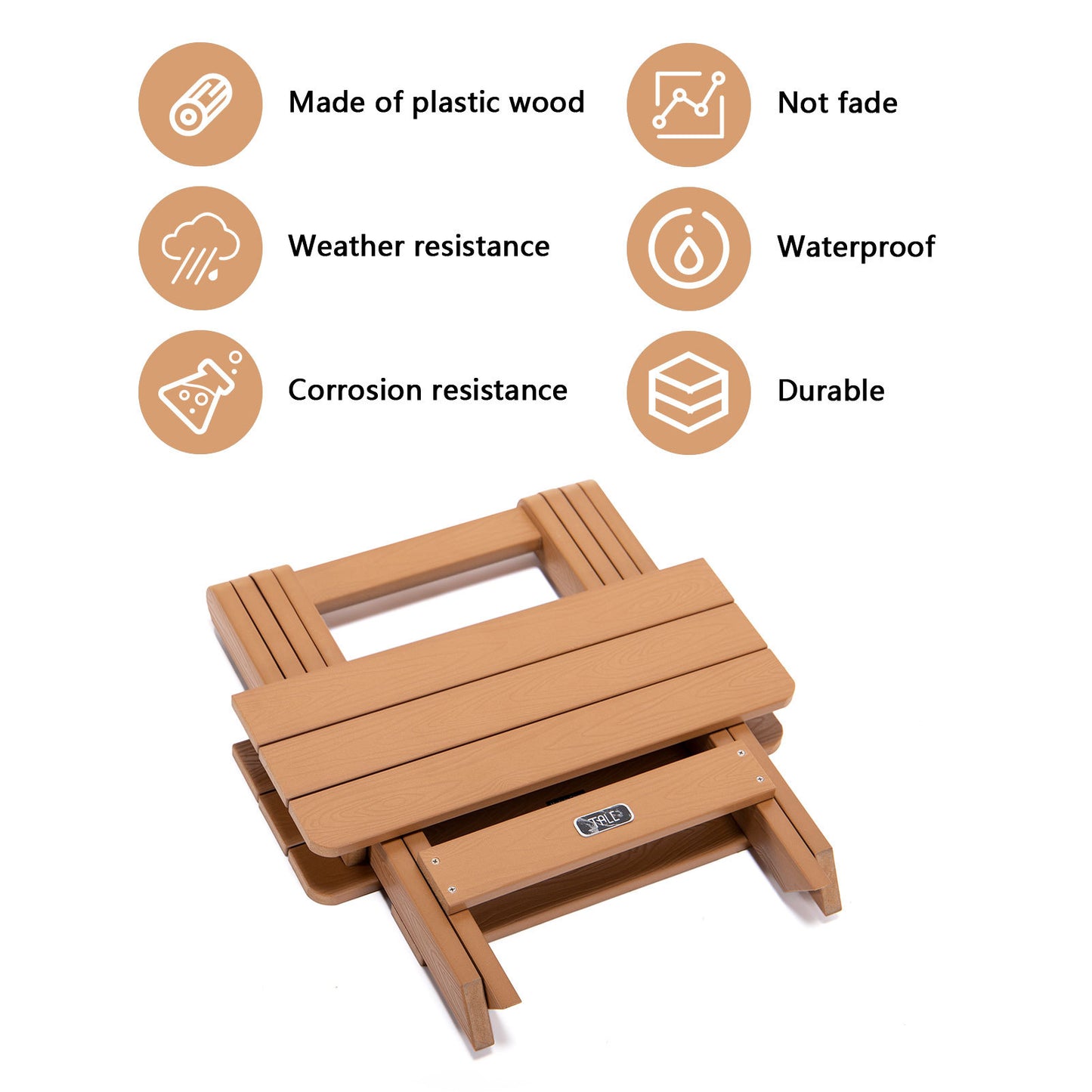All-Weather Adirondack Portable Folding Side Table