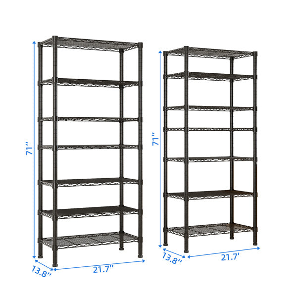 Carbon Steel 5-Tier Adjustable Display Rack – Heavy-Duty Iron Shelving