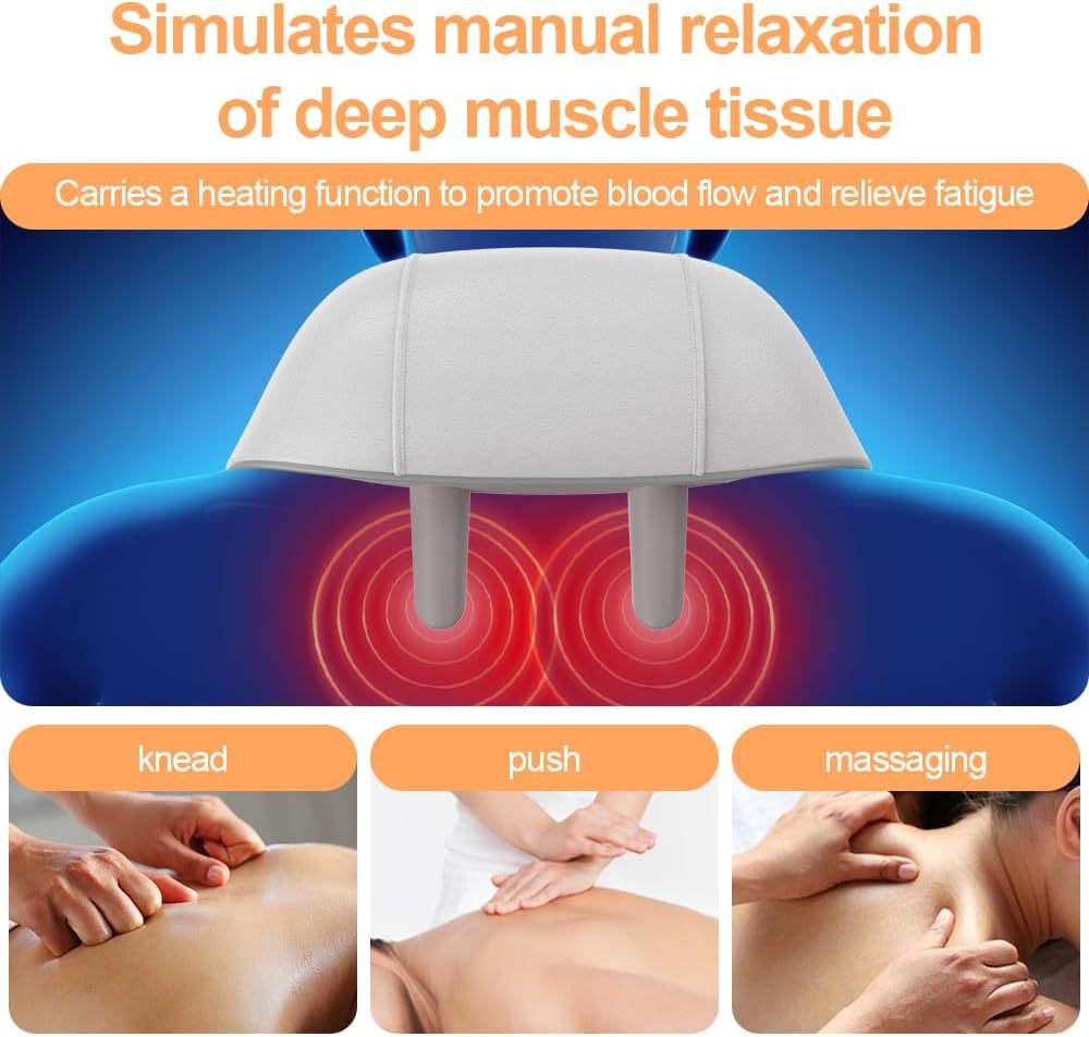Heated Shiatsu Neck Shoulder Massager Cordless