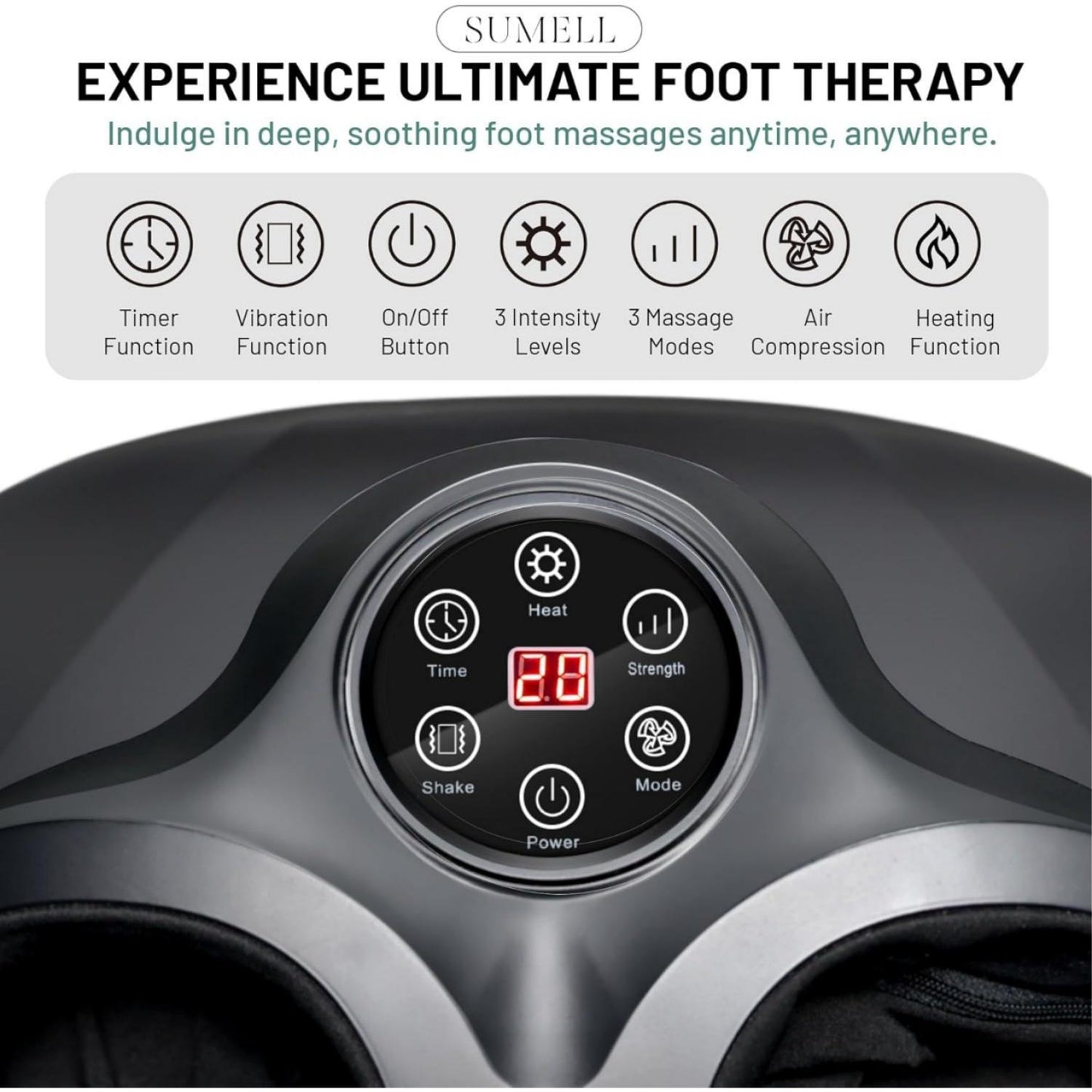 Heated Control Shiatsu Knead Feet Massager
