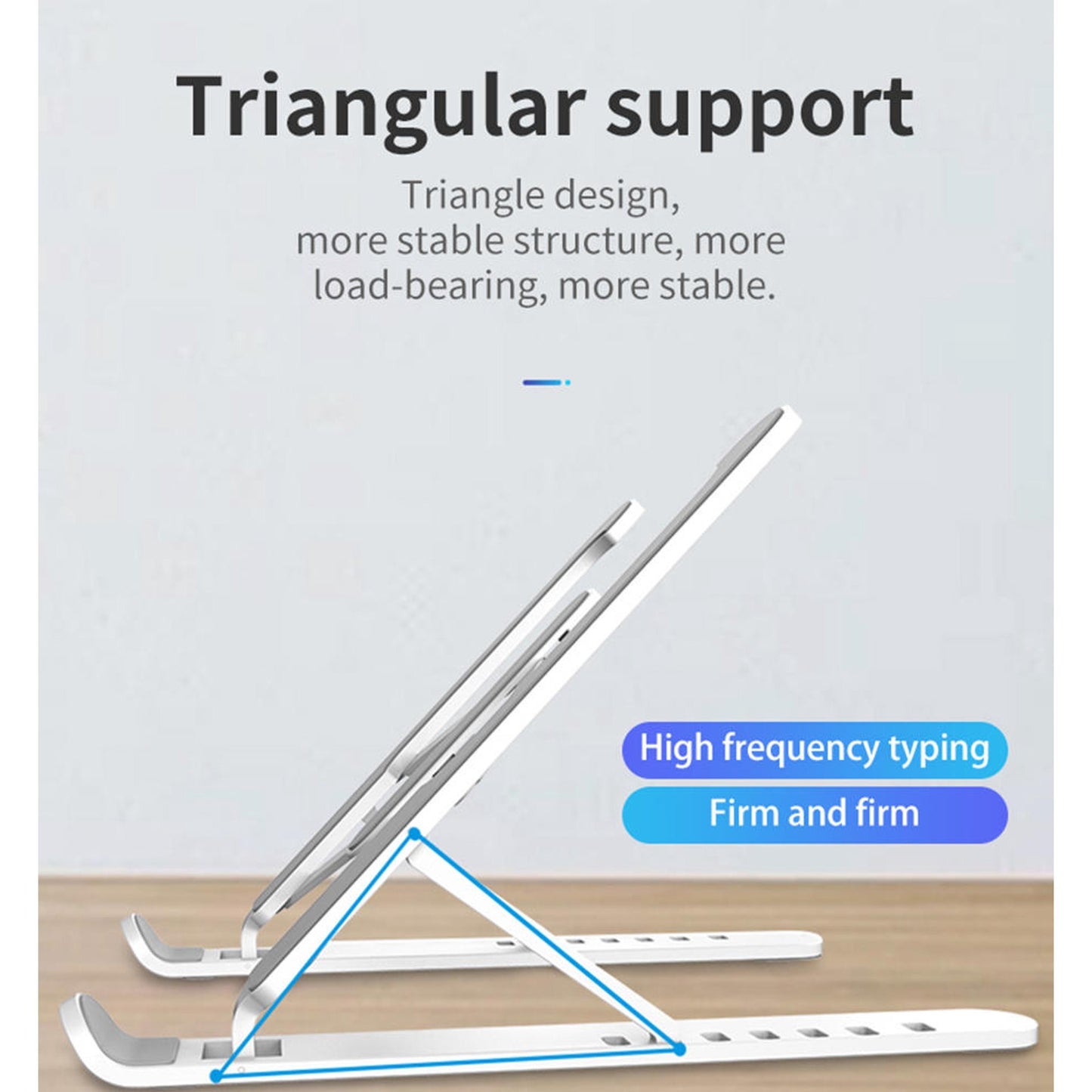 Aluminum Laptop Cooling Stand 6 Height Modes 11-17 Inch