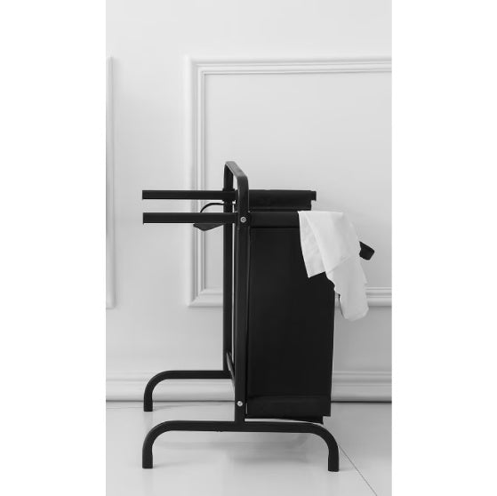2-Tier 110L Laundry Basket Sorter – Black Oxford Fabric