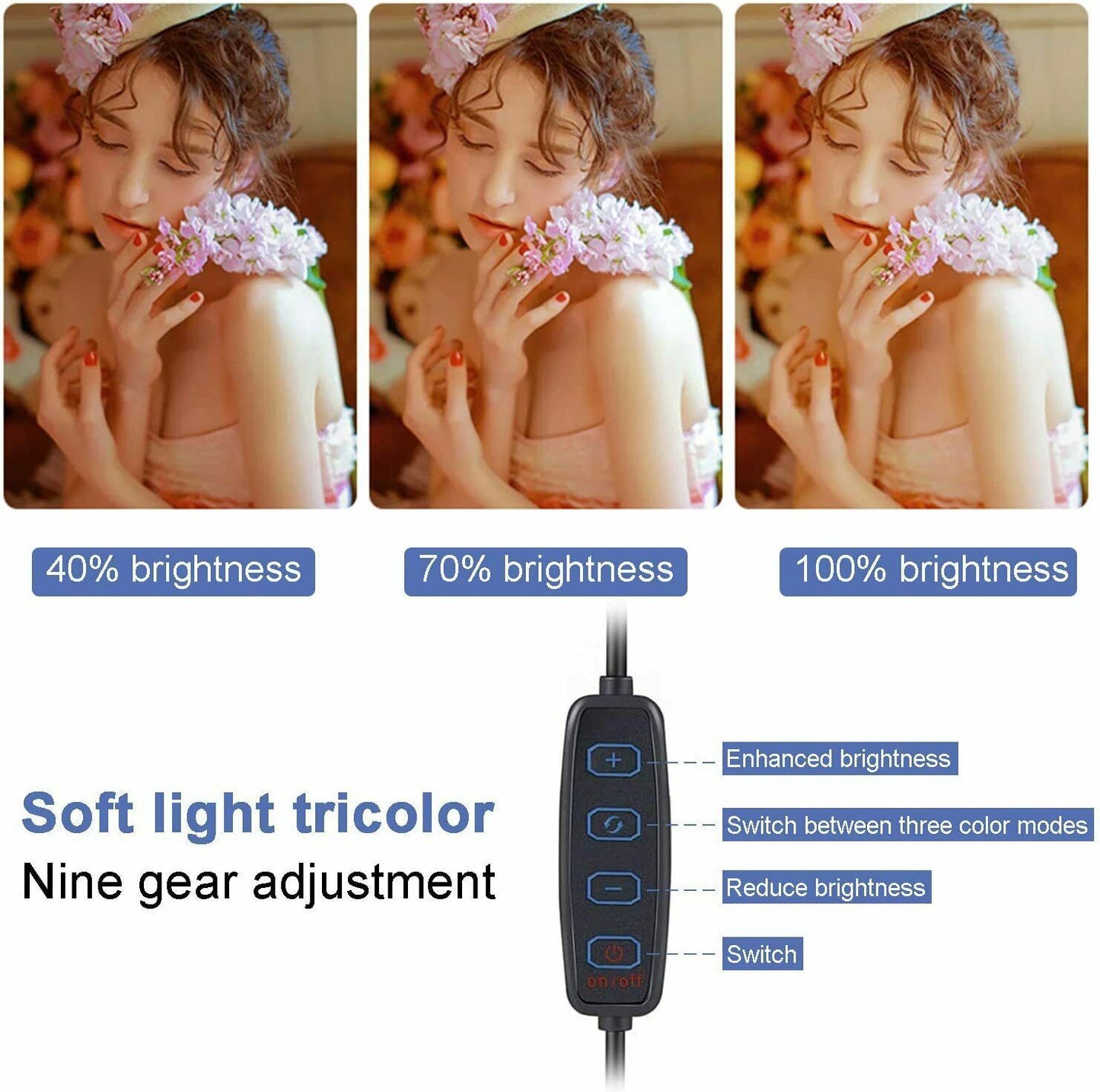 Clip On Flexible Desk Lamp Dimmable LED USB
