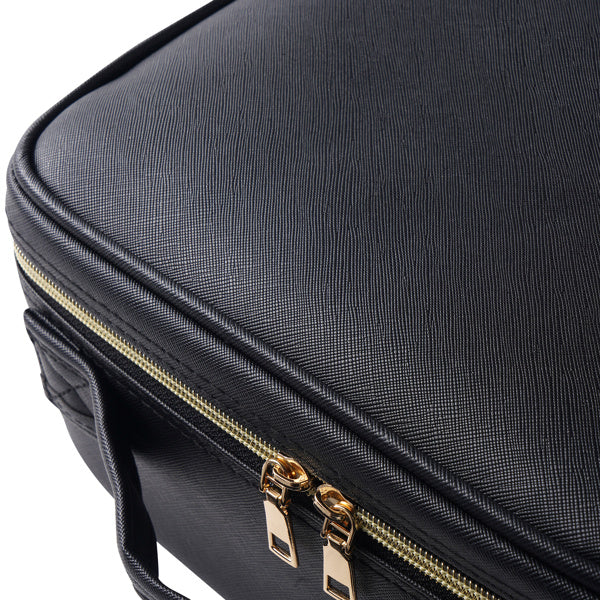 Portable LED Makeup Bag with Mirror – Travel Cosmetic Organizer