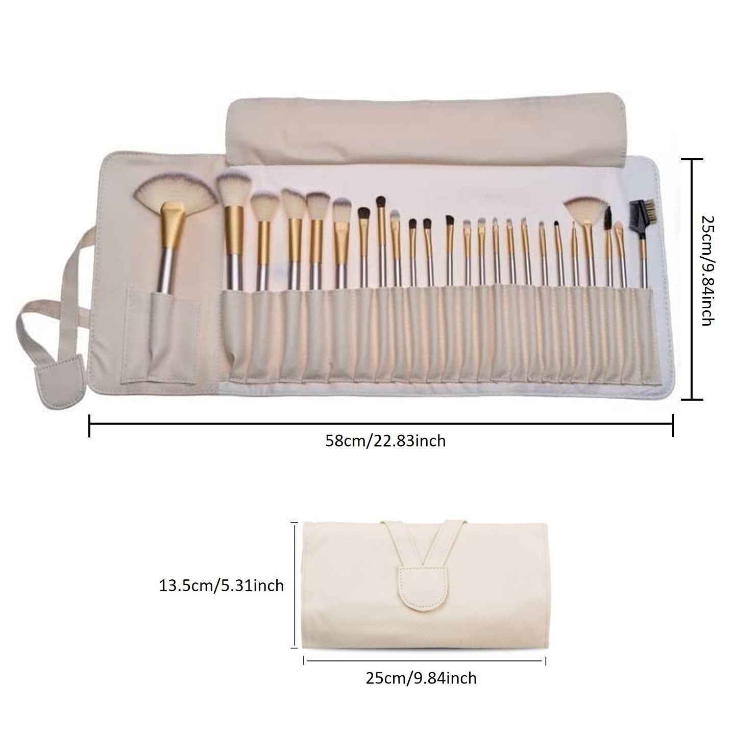 24 Pcs Professional Makeup Brushes With Bag Set