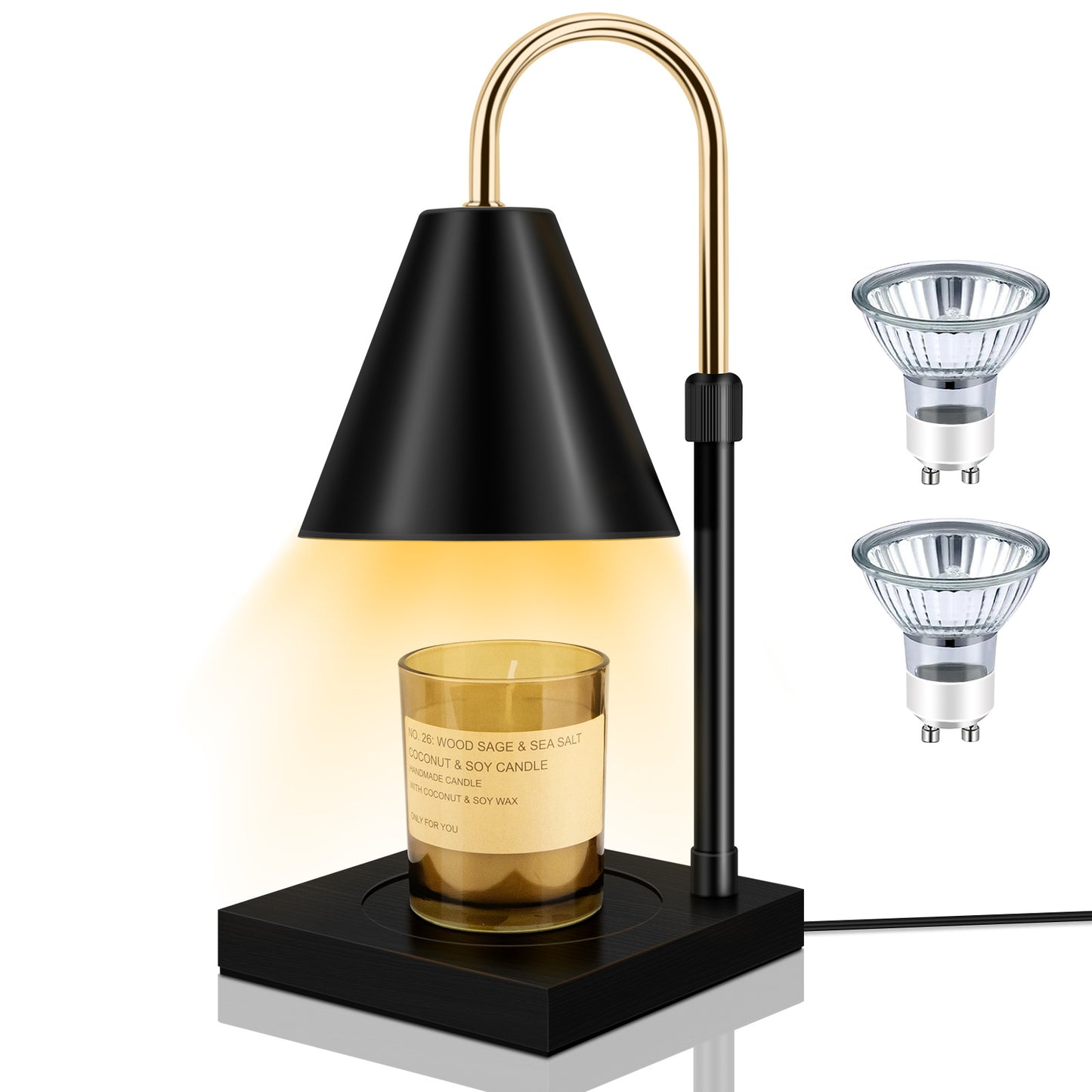 Candle Warmer Lamp Dimmable With Timer, Height Adjustable Set