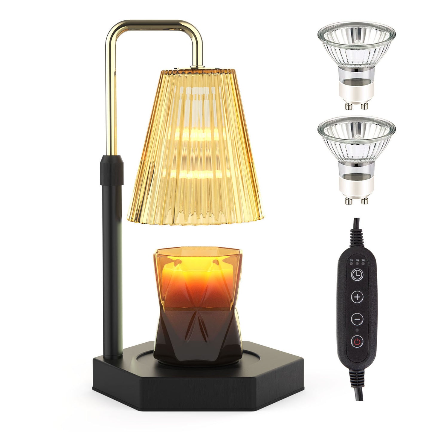 Candle Warmer Lamp Dimmable With Timer, Height Adjustable Set