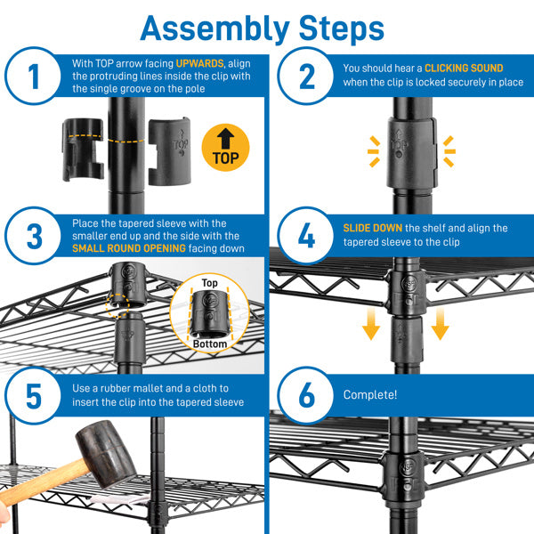 Carbon Steel 5-Tier Adjustable Display Rack – Heavy-Duty Iron Shelving