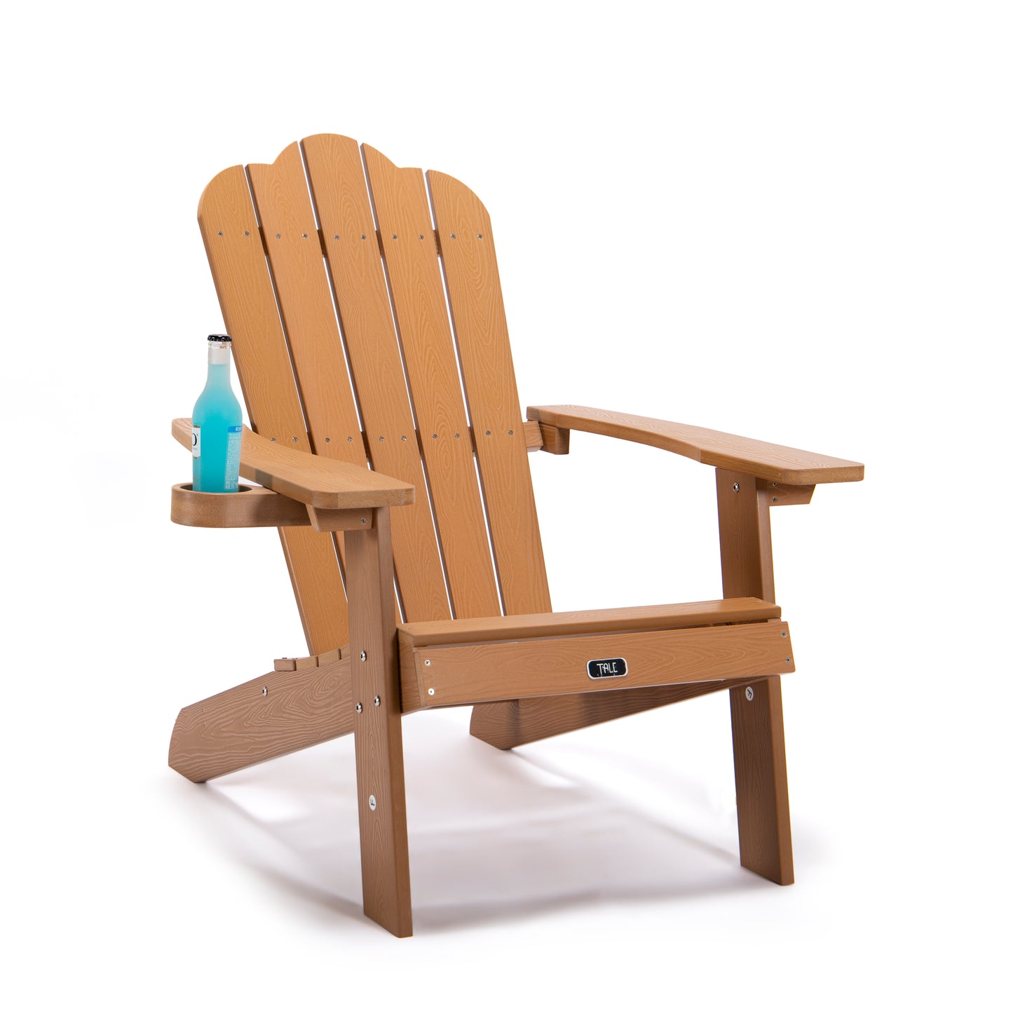 All-Weather Adirondack Outdoor Chair With Cup Holder