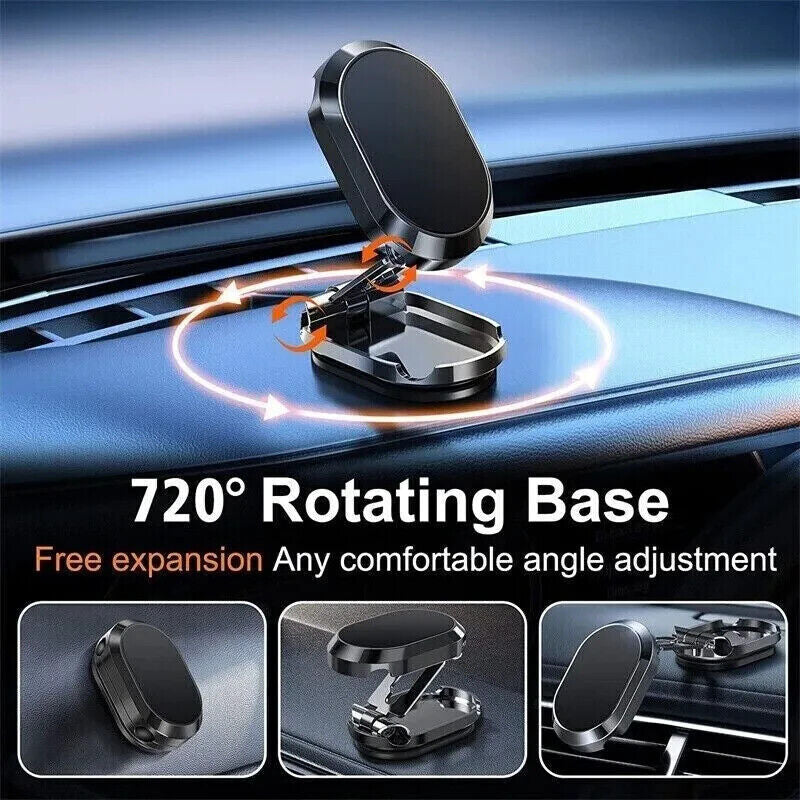 Stainless Steel Rotatable Magnetic Car Phone Holder Mount